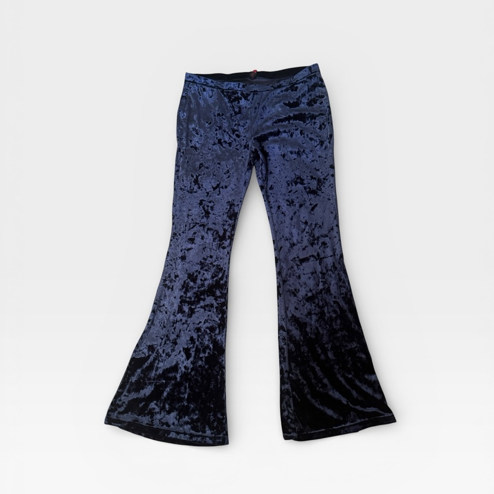 Hot Kiss Blue Velvet Flare Pants XL